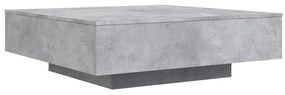 betonszürke szerelt fa dohányzóasztal 100x100x31 cm