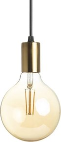 RENDL ARAQ závěsná česaná mosaz/černá 230V LED E27 15W