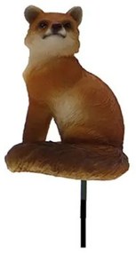 Leszúrható róka polyresin szobor, kültéri és beltéri dekorációs kiegészítő