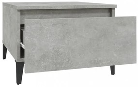 2 db betonszürke szerelt fa kisasztal 50x 46 x 35 cm