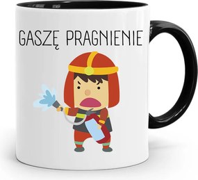 Bögre Fekete Ajándék Tűzoltónak Oltó Vágy nyomott mintával