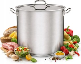 Hagyományos fazék 25L Gasztronómiai Fedéllel Rozsdamentes acél Indukciós Gáz