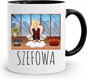 Fekete Bögre Ajándék Főnöknek Fényképes Nyomtatással