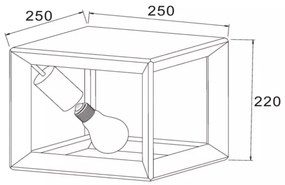 Lucide 73102/01/15 - Mennyezeti lámpa THOR 1xE27/60W/230V