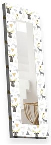 Fali tükör tömörfa kerettel 40x120 cm – Wallity
