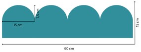 PIPPER. Textil öntapadó tapéta - Mini Ív - Kék-zöld színű Szín: Sápadt