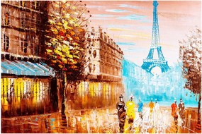 Kép - Esős idő és az Eiffel-torony (90x60 cm)