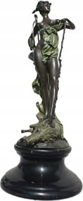Figura Szobor Luxus Diana Bronz Istennő Vaddisznó Meztelenség