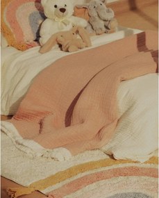 Lazacszínű muszlin gyerek takaró 130x170 cm Nafine – Kave Home