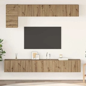TV szekrény garnitúra 5 pcs kézműves tölgy 100 x 30 x 30 cm
