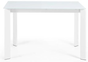 Bővíthető étkezőasztal üveg asztallappal, hosszabbító asztallappal 80x120 cm Axis – Kave Home