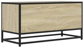 sonoma tölgyszínű szerelt fa és fém TV-szekrény 80x34,5x40 cm