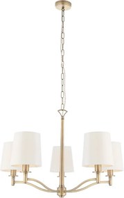ENDON 70245 ORTONA Modern Csillár Antik Fehér, Antik Sárgaréz E14 IP20