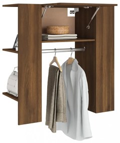 barna tölgyszínű szerelt fa előszobaszekrény 97,5 x 37 x 99 cm