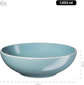 Mäser 24 darabos ELISSA étkészlet – türkizkék fényes