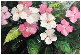 Kép - Rózsaszín és fehér virágok (90x60 cm)