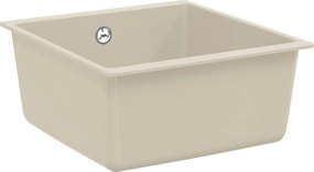vidaXL Mosogató Bézs 430 x 460 mm 80% Kvarc és 20% Gyanta