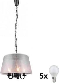 Reality - LED láncos csillár CIMA 5xE14/40W/230V szürke