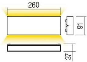 Redo 90389 - LED Kültéri fali lámpa KAMAL LED/15W/230V 3000K IP54 barna