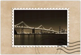 Poszterek 60x40 Híd az éjszakában szépia