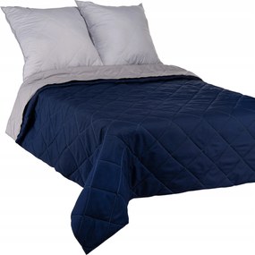 Ágytakaró 160x220 Steppelt Kétoldalas Kapa pléd sötétkék-szürke