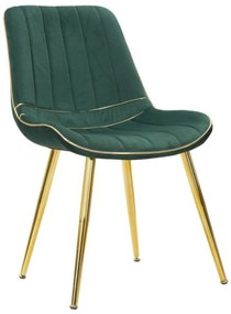 PARIS zöld és arany bársony fotel - 2 DB