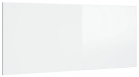 magasfényű fehér szerelt fa ágyfejtámla 200 x 1,5 x 80 cm