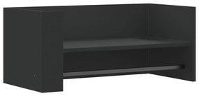 fekete szerelt fa fali polc 70,5 x 35 x 30,5 cm