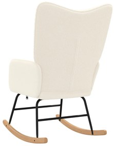 Relaxáló Szék Krém Színű Gyapjú Szerű Szövet