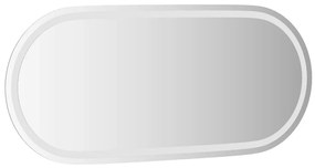 ovális LED-es fürdőszobai tükör 100 x 45 cm