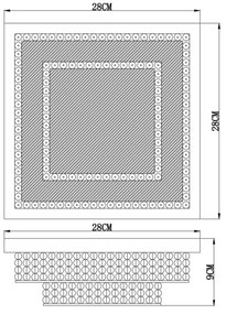 Globo 48214-16 - LED Mennyezeti lámpa CAKE LED/16W/230V
