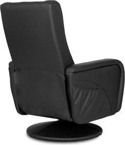 SPIKE forgó masszázsfotel, fekete műbőr