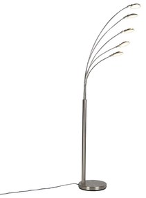 Acél állólámpa LED-del és érintőképernyős fényerő-szabályzóval - Sixties Trento