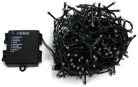 Aigostar - LED kültéri karácsonyi fényfüzér 400 LED, 8 üzemmód, 4×AA, 20,3 m, meleg fehér