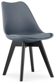 AKCIÓ Sötétszürke BALI MARK szék fekete lábakkal II. osztály