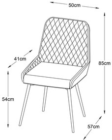 Szürke étkezőszék Milton – Unique Furniture