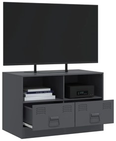 antracitszürke acél TV-szekrény 67 x 39 x 44 cm
