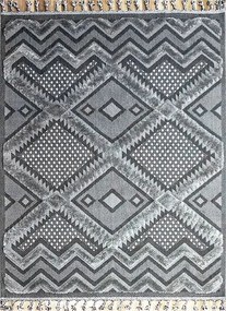 Boho Szőnyeg 160x220 Hálószoba Nappaliba Szürke Loft