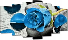 Vászonkép 140x80 Kék rózsa kövek