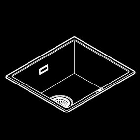 GROHE 31653AP0 - Mosogató K700U 457 × 406 mm kő/fekete