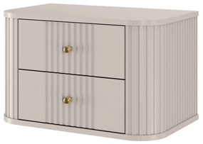 Vesper függő éjjeliszekrény készlet 56 cm - kasmír / arany fogantyúk