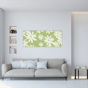 Kép - Hippik, zöld virágok N⁰1 (120x50 cm)