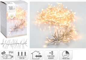 LED kültéri karácsonyi fényfüzér 768xLED/230V/8 funkció 8,5 m IP44 meleg fehér