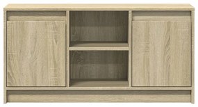 sonoma tölgy színű szerelt fa LED-es TV-szekrény 100x34x50 cm