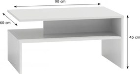 Boston dohányzóasztal, fehér