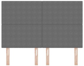 Fejtámla Egyszerű Dizájn Világosszürke 140 cm Kordbársony Szövet