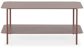 Terrakotta színű fém dohányzóasztal 58x90 cm Beatrix – MOME