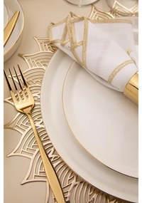26 darabos porcelán étkészlet, fehér/arany