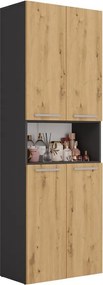 2K DK fürdőszoba szekrény, antracit-tölgy