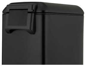 Matt fekete acél pedálos szemetes 12 l Design – Wenko